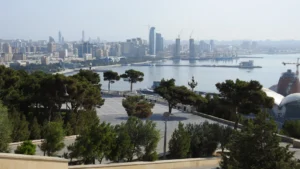 Modern skyline of Baku, capital of Azerbaijan
